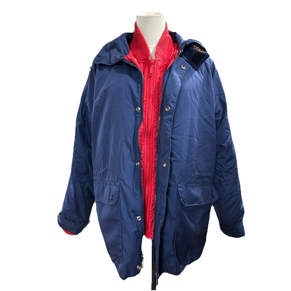 Fieldmaster Sears Women's Winter Jacket Close All Zippers Blue/Red M (38-40)